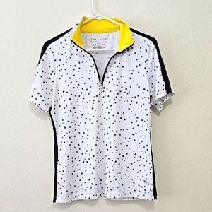 LOHLA SPORT  Stellar Pattern  Zip-Up  Golf Shirt M/L